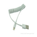 Flexible Spring Coiled Sync USB Cable for iPhone 5